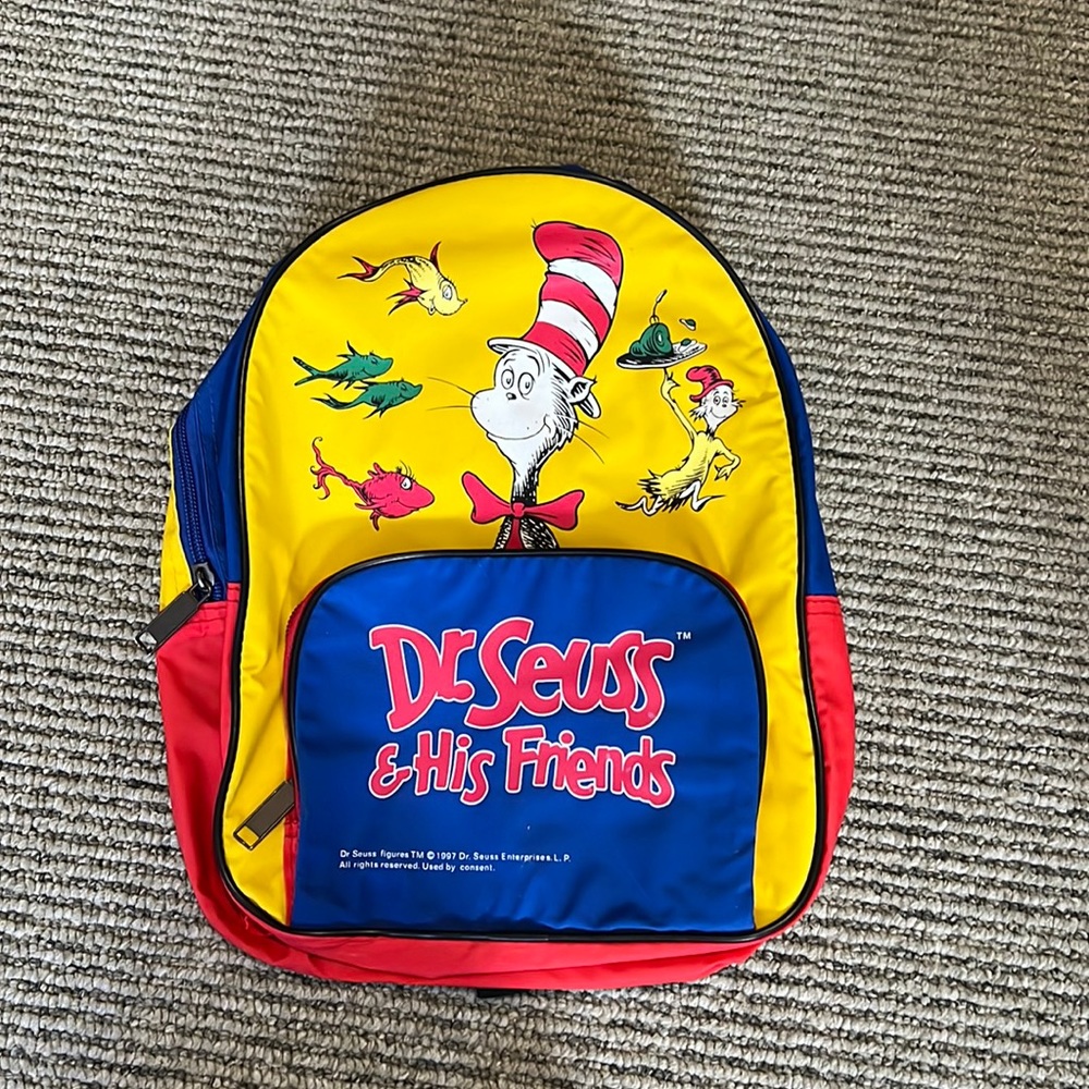 Vintage 1997 Dr. Seuss kids backpack